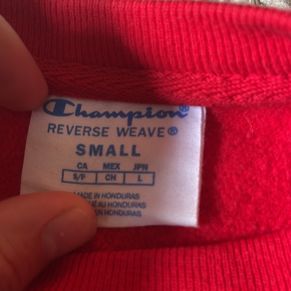 Champion crewneck, race red, size S - Picture 3 of 4